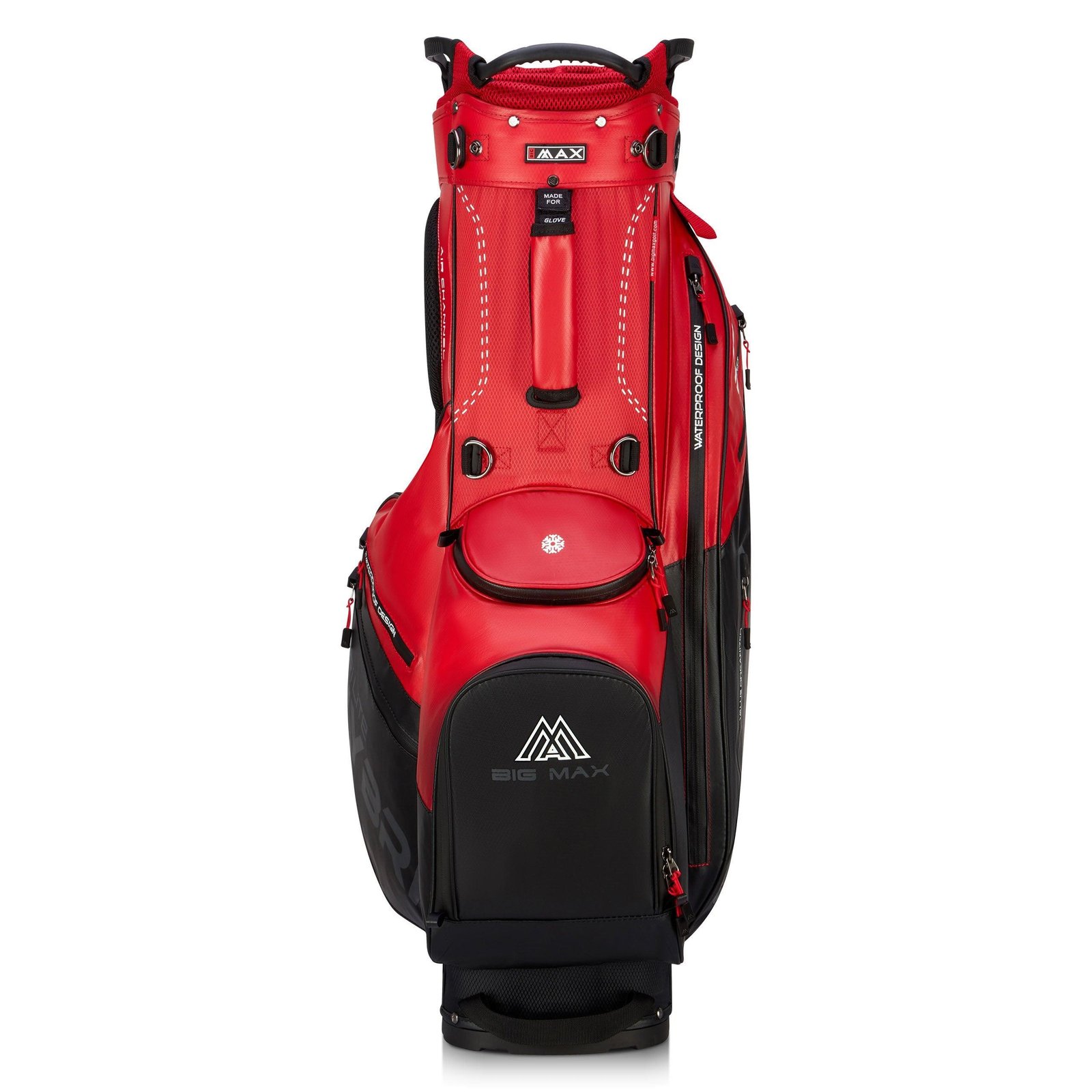 Big Max Dri Lite Hybrid Plus stand bag, červená/čierna