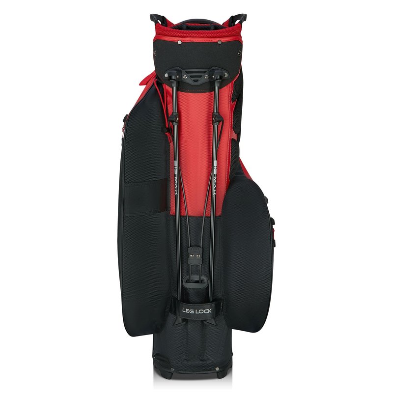 Big Max Dri Lite Hybrid Plus stand bag, červená/čierna