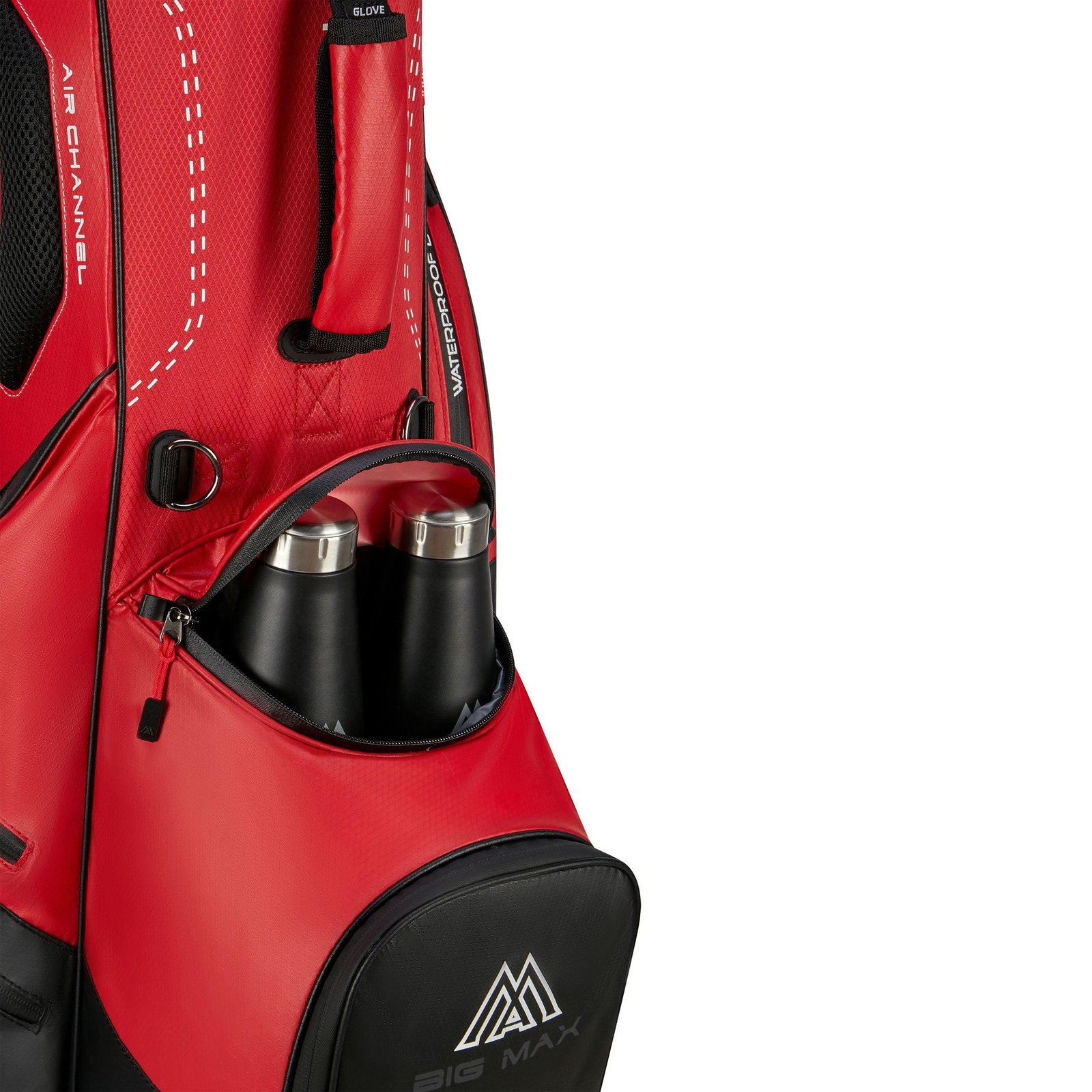 Big Max Dri Lite Hybrid Plus stand bag, červená/čierna