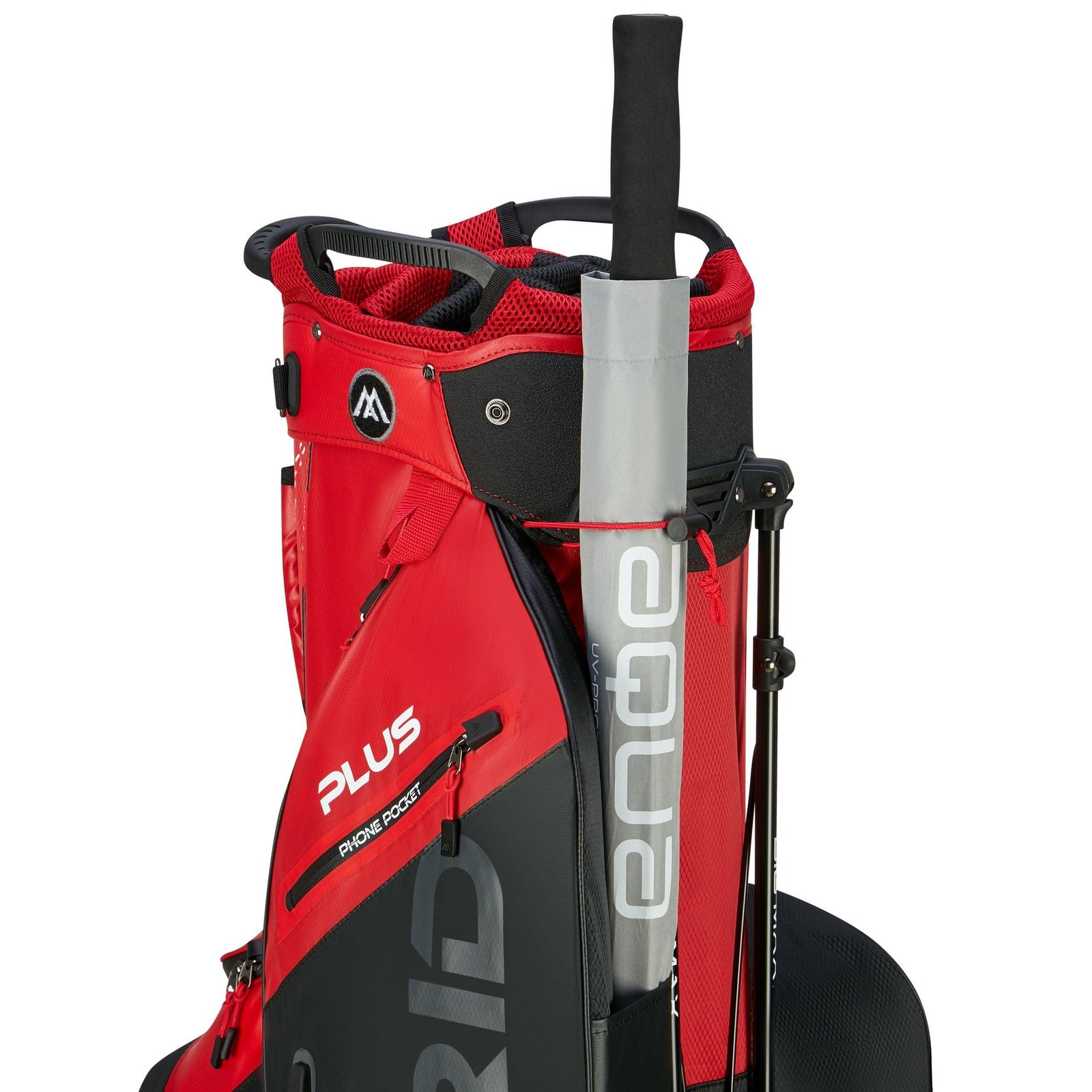 Big Max Dri Lite Hybrid Plus stand bag, červená/čierna