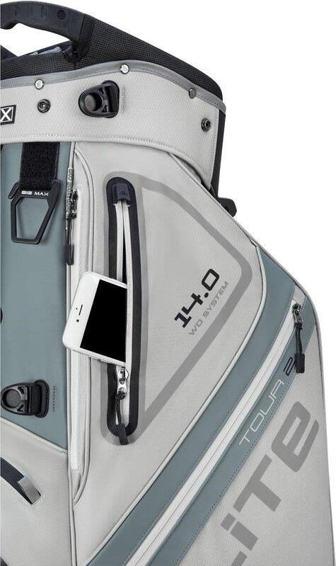 Big Max Dri Lite Hybrid Tour 2 stand bag, silver/grey