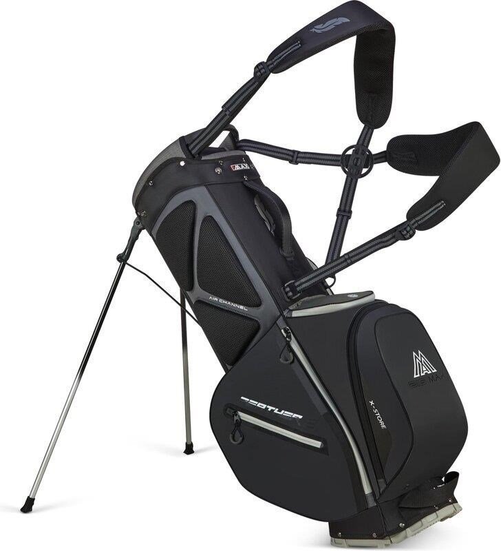 Big Max Dri Lite Feather 2 stand bag, šedo/čierna