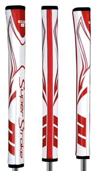 SuperStroke Zenergy Pistol GT 1.0 grip na putter, biela/červená