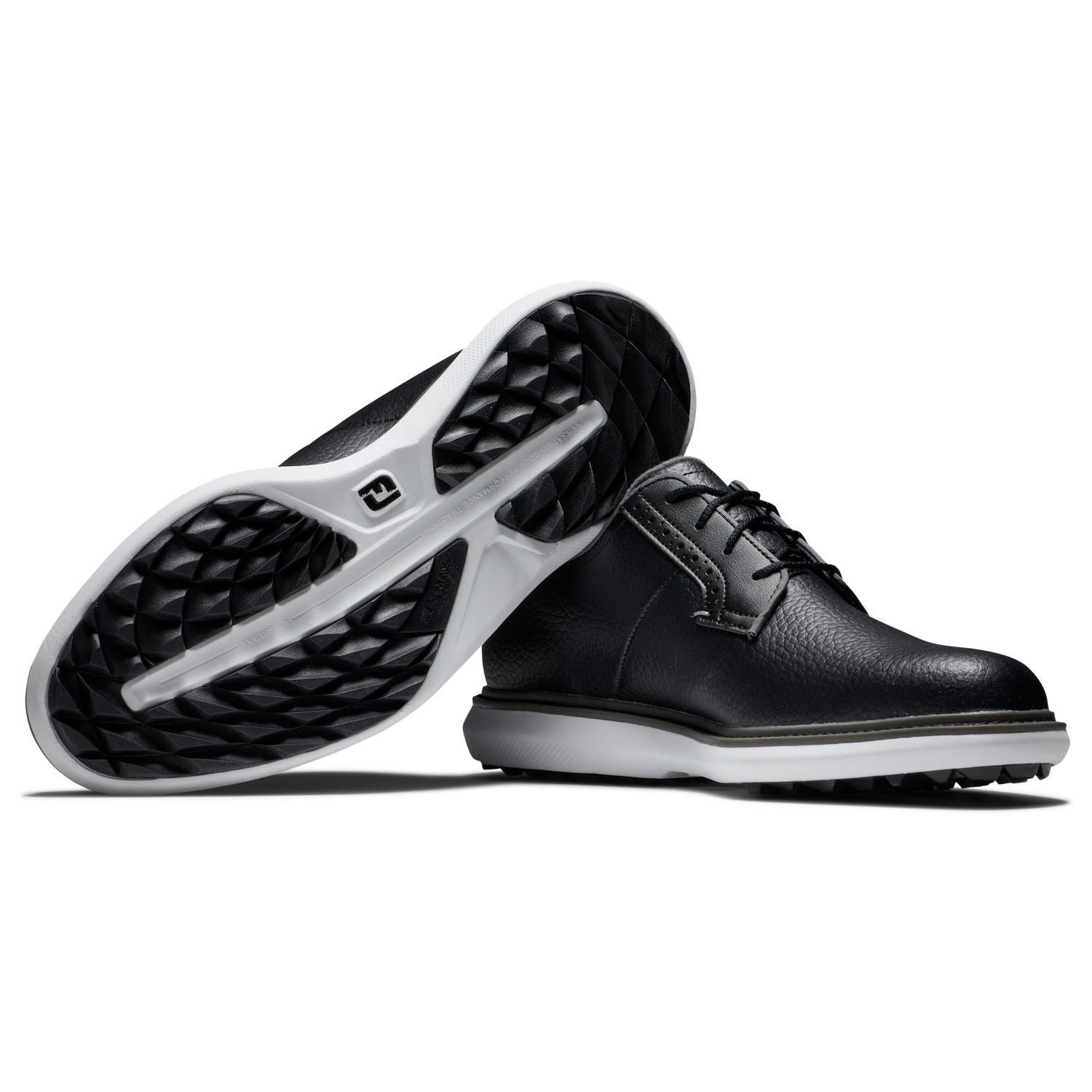 FootJoy Traditions Blucher pánske golfové topánky, čierno/šedo/biele