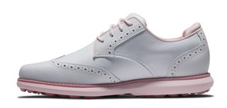 FootJoy Traditions Spikeless dámske golfové topánky, biele