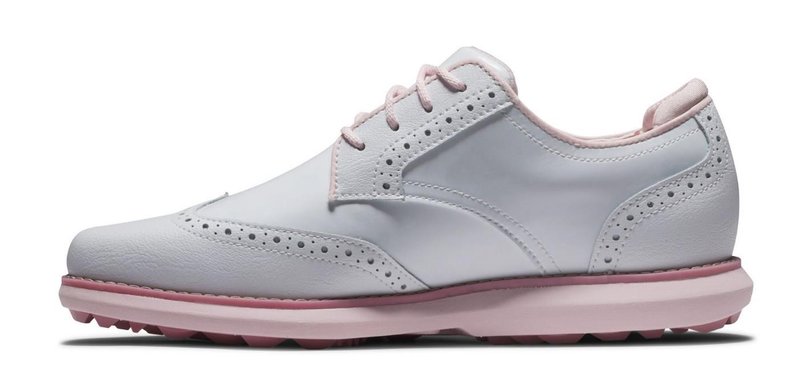 FootJoy Traditions Spikeless dámske golfové topánky, biele