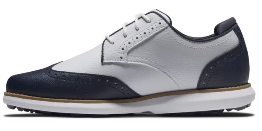 FootJoy Traditions Wing Tip dámske golfové topánky, biele