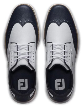 FootJoy Traditions Wing Tip dámske golfové topánky, biele