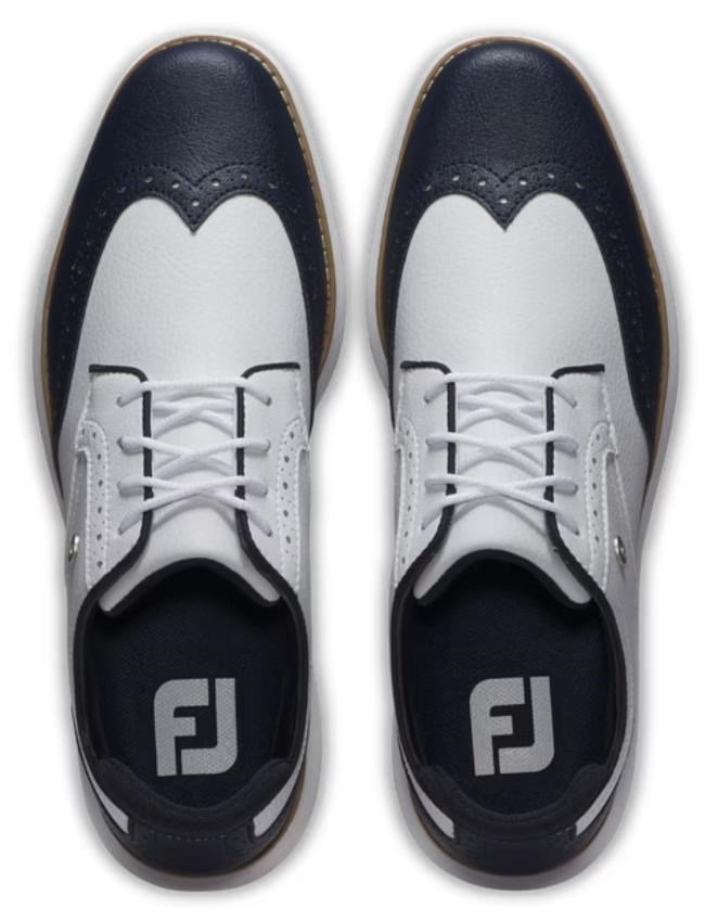 FootJoy Traditions Wing Tip dámske golfové topánky, biele