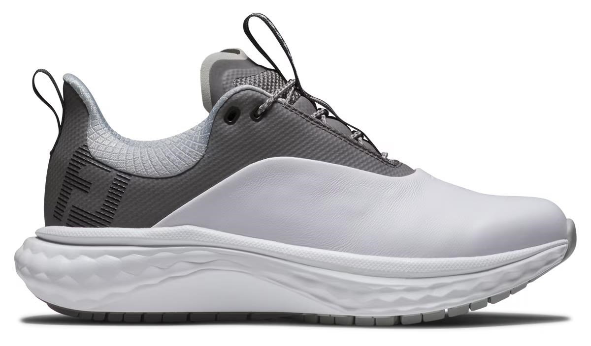 FootJoy Quantum Leather dámske golfové topánky, bielo/šedé