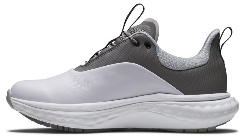 FootJoy Quantum Leather dámske golfové topánky, bielo/šedé