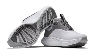 FootJoy Quantum Leather dámske golfové topánky, bielo/šedé