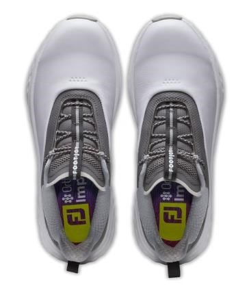 FootJoy Quantum Leather dámske golfové topánky, bielo/šedé