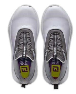 FootJoy Quantum Leather dámske golfové topánky, bielo/šedé