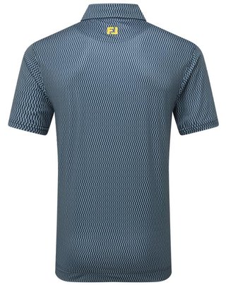 FootJoy Wiggle Print Lisle pánske polo, navy/sivá/biela