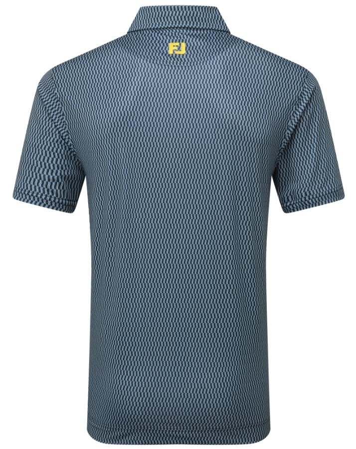 FootJoy Wiggle Print Lisle pánske polo, navy/sivá/biela