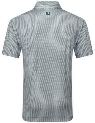 FootJoy Houndstooth Geo Lisle pánske polo, sivé