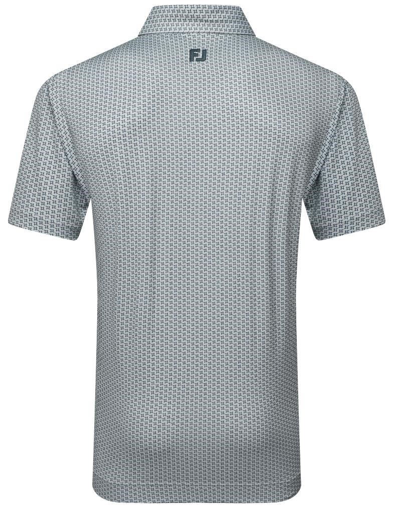 FootJoy Houndstooth Geo Lisle pánske polo, sivé