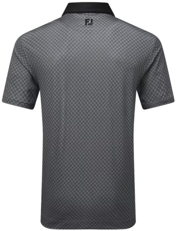 FootJoy Checker Print Lisle pánske polo, čierno/biele
