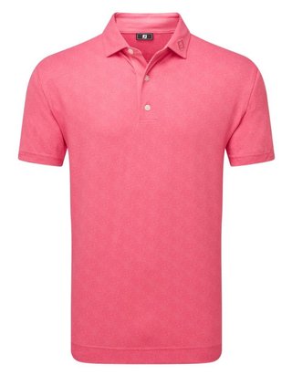 FootJoy Speckle Print Pique pánske polo, pink lemonade