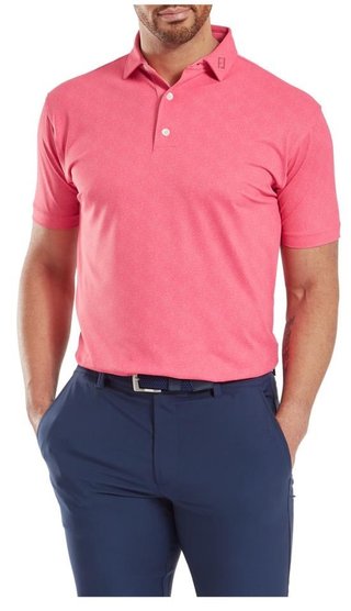 FootJoy Speckle Print Pique pánske polo, pink lemonade