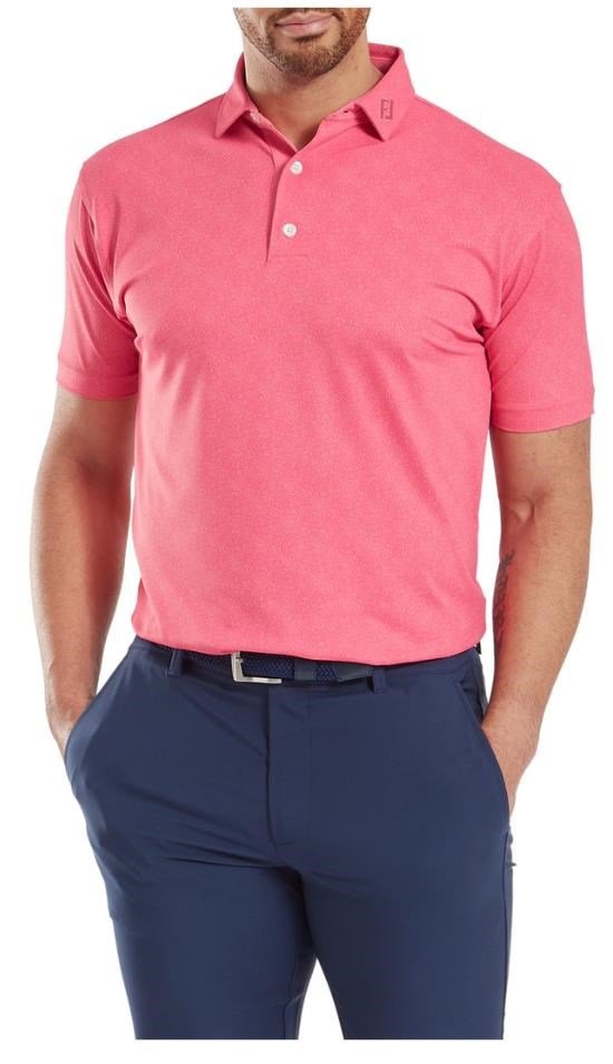 FootJoy Speckle Print Pique pánske polo, pink lemonade