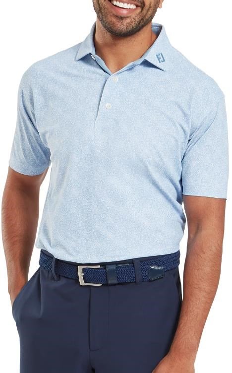 FootJoy Speckle Print Pique pánske polo, blue jay/white