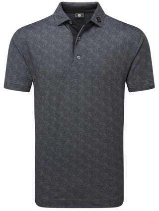 FootJoy Speckle Print Pique pánske polo, čierne/flint