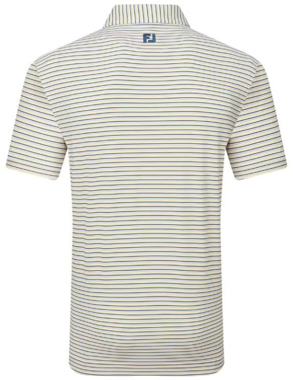 FootJoy Balance Stripe Lisle pánske polo, white/navy/grey/taxi