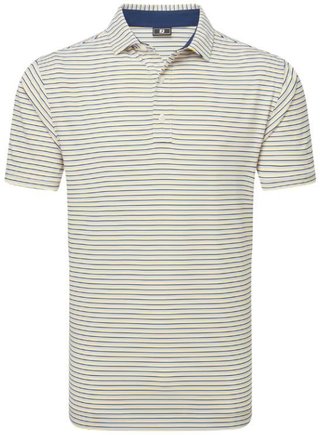 FootJoy Balance Stripe Lisle pánske polo, blue jay/white/pistachio/orange