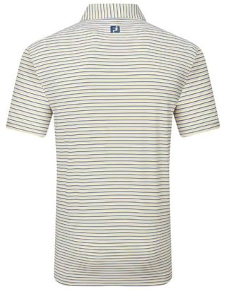 FootJoy Balance Stripe Lisle pánske polo, blue jay/white/pistachio/orange