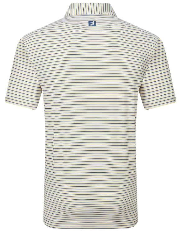 FootJoy Balance Stripe Lisle pánske polo, blue jay/white/pistachio/orange
