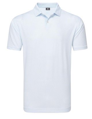 FootJoy Irongate Print Lisle pánske polo, white/skyway
