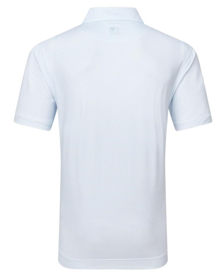 FootJoy Irongate Print Lisle pánske polo, white/skyway