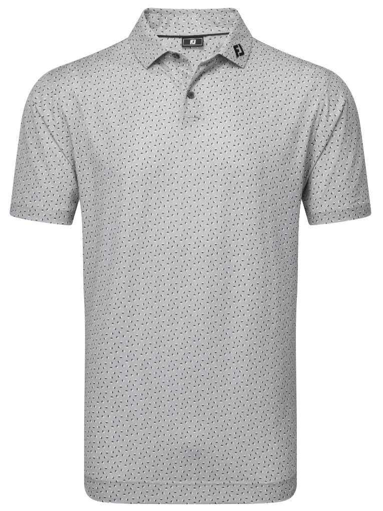 FootJoy Bounce Print Pique pánske polo, sivé