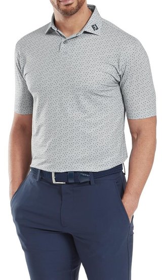 FootJoy Bounce Print Pique pánske polo, sivé