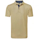 FootJoy Citrus Print Lisle pánske polo, taxi/navy