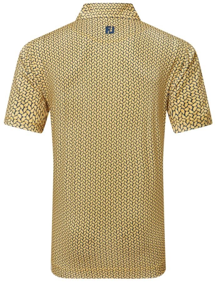 FootJoy Citrus Print Lisle pánske polo, taxi/navy