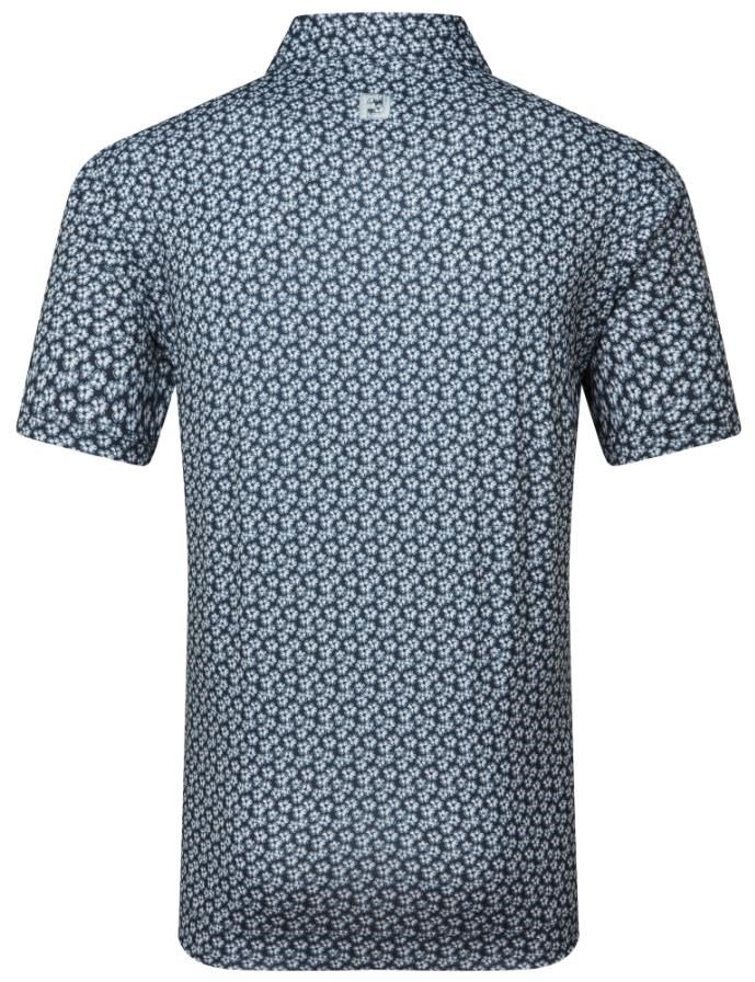 FootJoy Floral Sketch Print Lisle pánske polo, white/navy