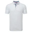 FootJoy Figure Print Lisle pánske polo, white/flint