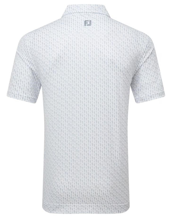 FootJoy Figure Print Lisle pánske polo, white/flint