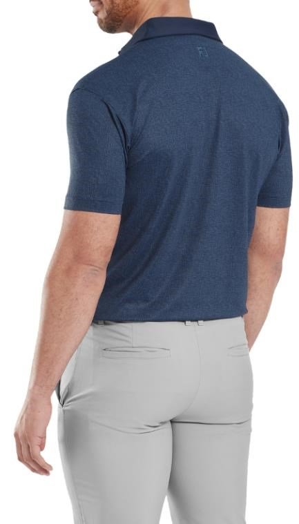 FootJoy Etched Texture Print Lisle pánske polo, navy