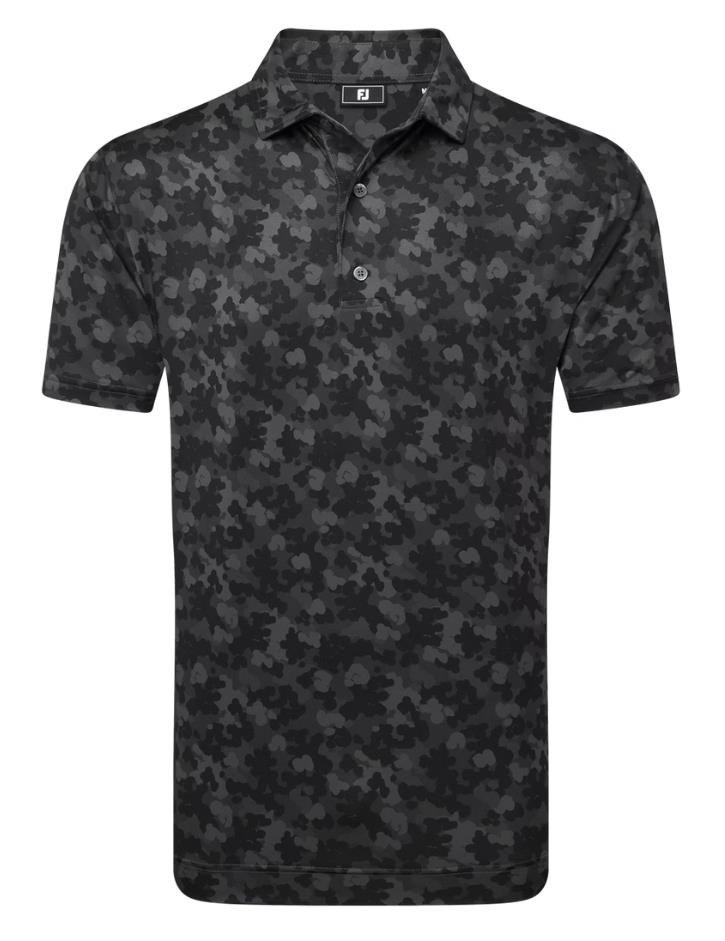 FootJoy Pop Camo Lisle pánske polo, čierne