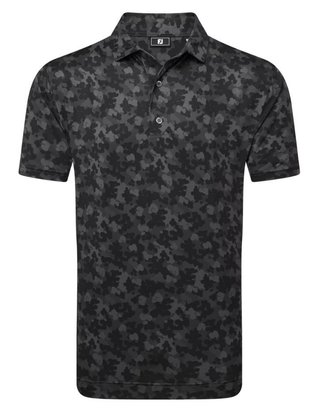 FootJoy Pop Camo Lisle pánske polo, čierne