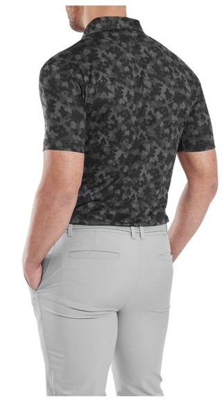 FootJoy Pop Camo Lisle pánske polo, čierne