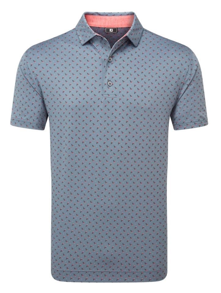 FootJoy Flower Bud Foulard Lisle pánske polo, flint