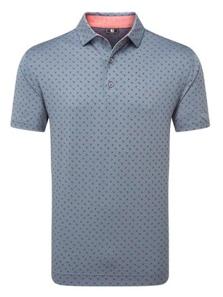 FootJoy Flower Bud Foulard Lisle pánske polo, flint