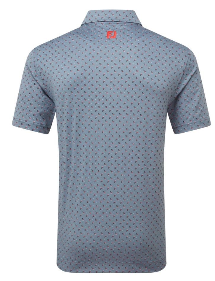 FootJoy Flower Bud Foulard Lisle pánske polo, flint