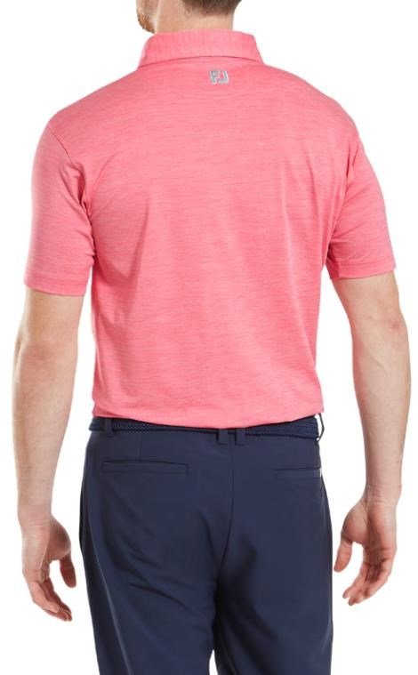 FootJoy Heather Lisle with Trim pánske polo, pink lemonade heather