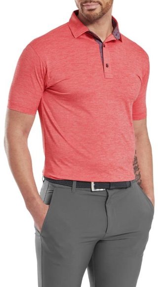 FootJoy Heather Lisle with Trim pánske polo, hibiscus heather